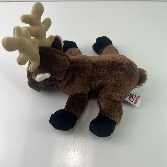 Ganz Reindeer Plush Toy Stuffed Animal Pet 10" Brown White Webkinz HM137 No Code - Picture 5 of 8
